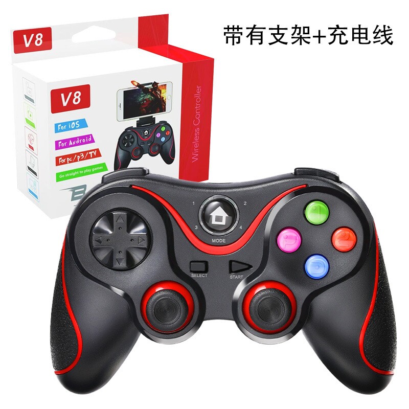 v8 v13 x3 t3手机游戏手柄无线IOS安卓p3 p4 Switch多功能手柄