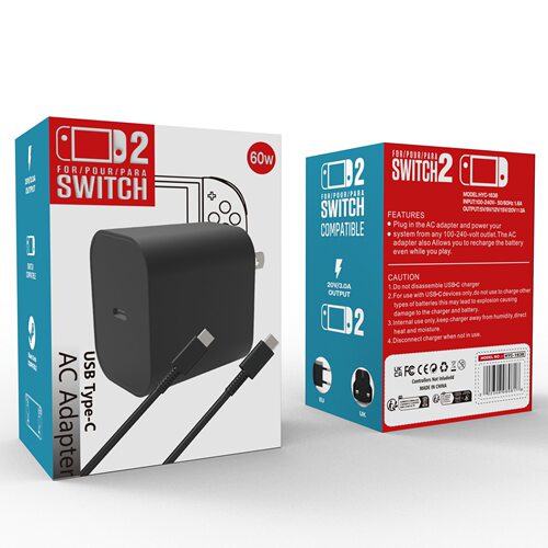 SWITCH2代游戏机电源60W足容量 NS2主机火牛 充电器SWITCH2充电器