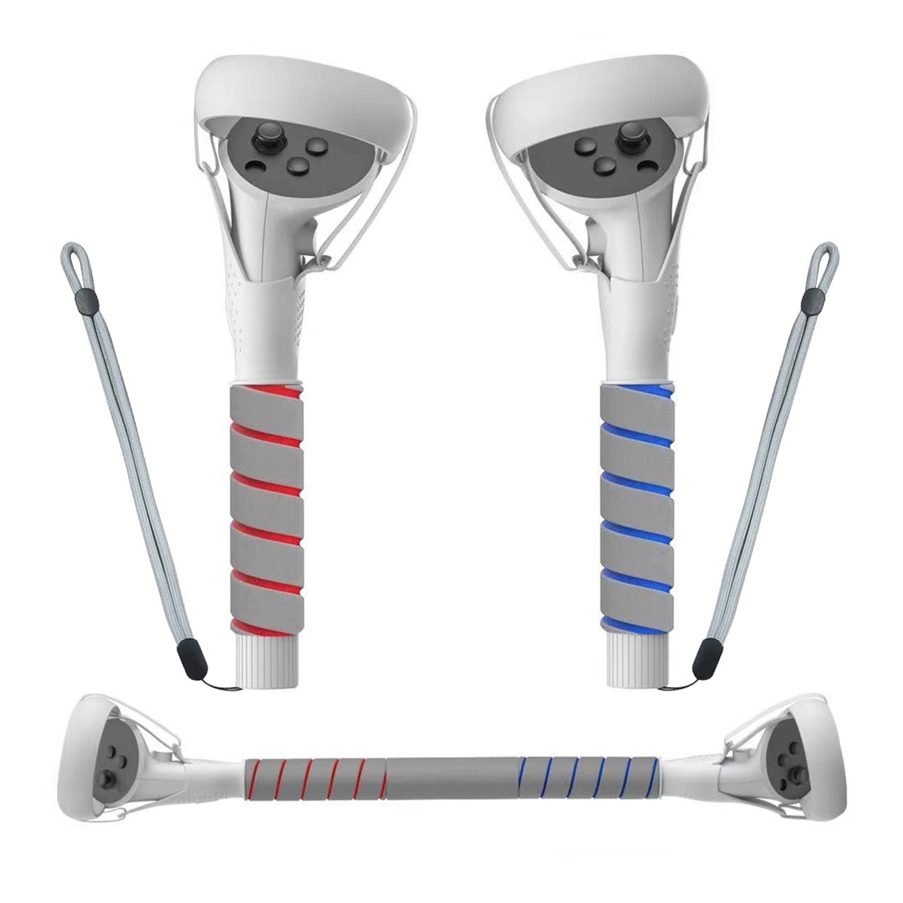 Meta Oculus quest2手柄棍游戏延长杆游戏节奏光剑手柄VR配件防脱