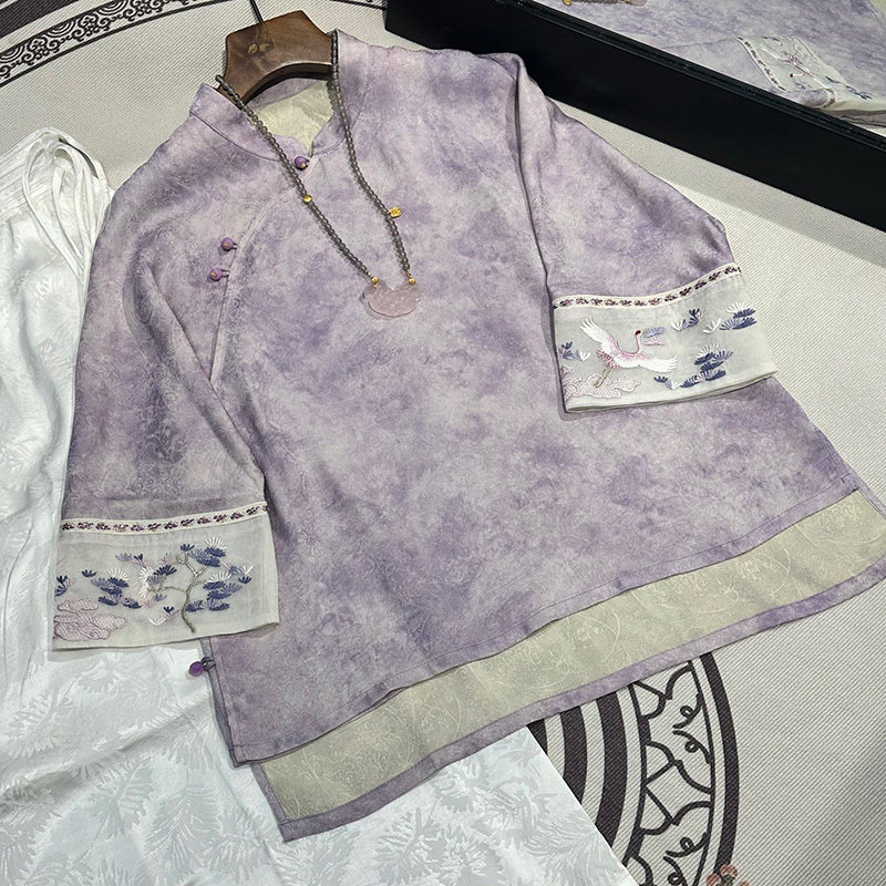 新中式禅意穿搭唐装女士汉服轻国风2025新款漂亮小衫改良旗袍上衣