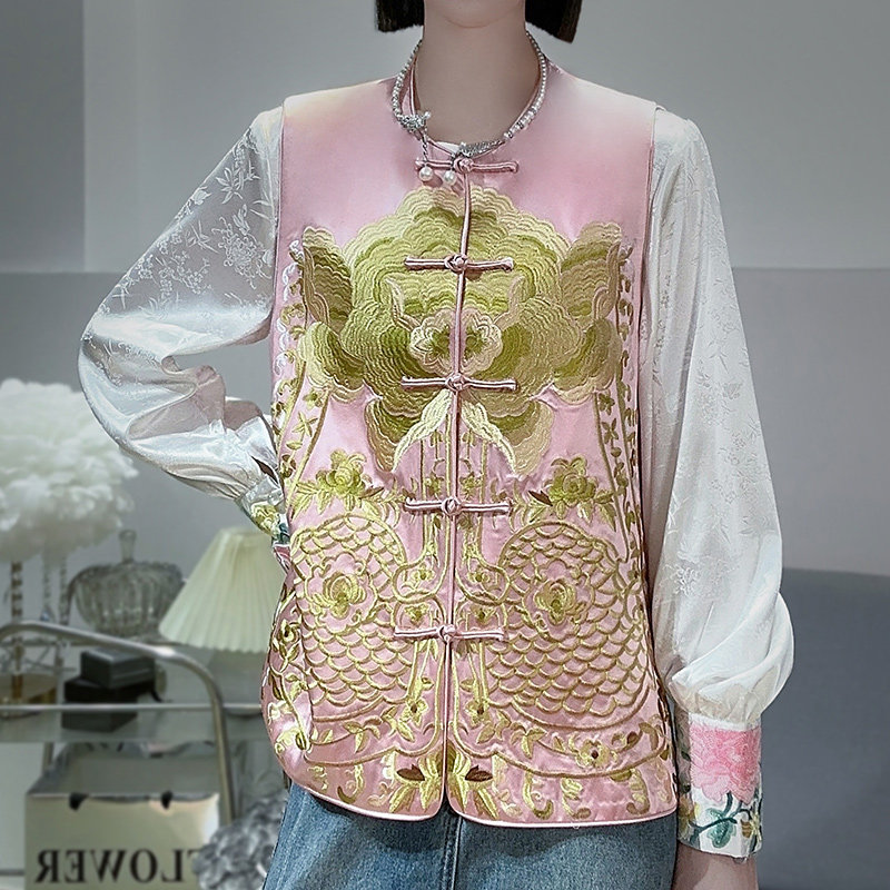 新中式国风马夹唐装马甲汉服外套