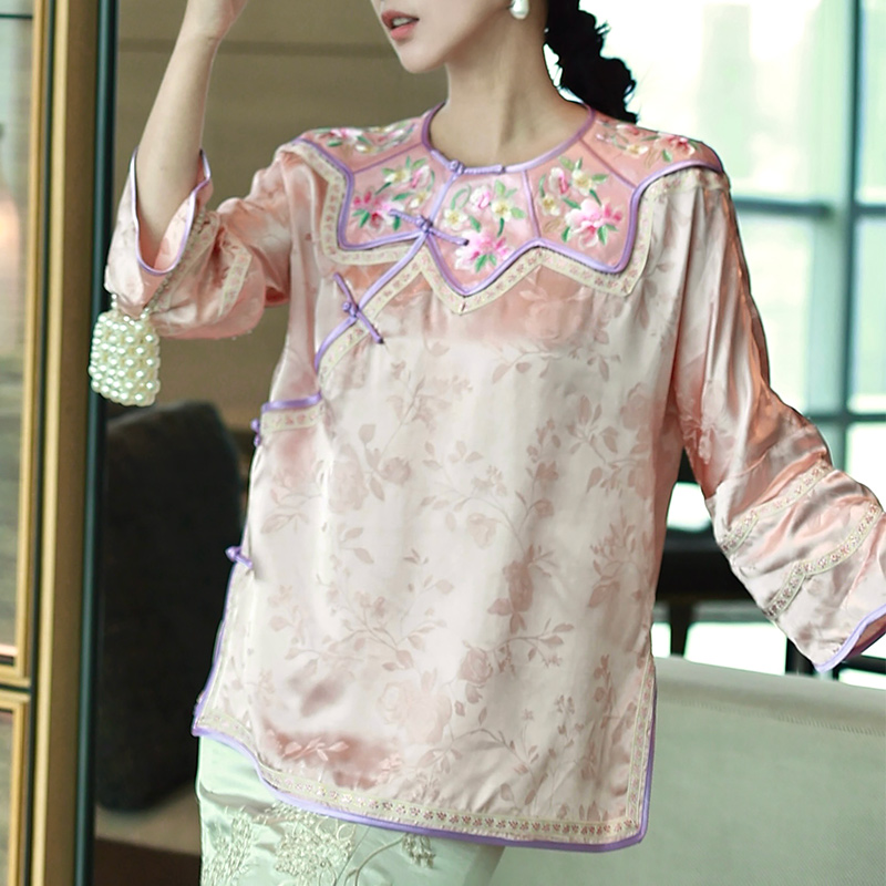 新中式上衣唐装汉服国风女士小衫