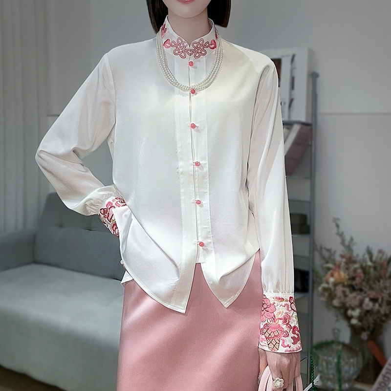 新中式女装唐装衬衫国风小衫上衣