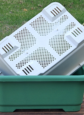 简约阳台种菜花盆加厚长方形透气育苗绿植盆栽环保耐用结实大口径