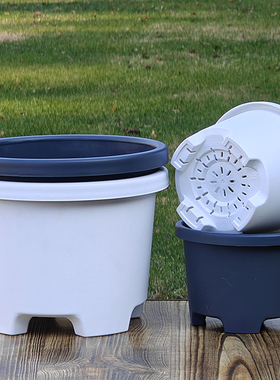 简约花盆加厚透气控根种植多肉月季专用盆栽圆形家用环保大口径盆