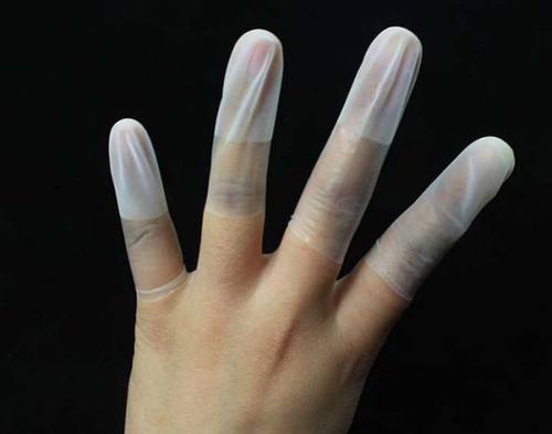 切口超薄手指套透明加厚防滑磨砂