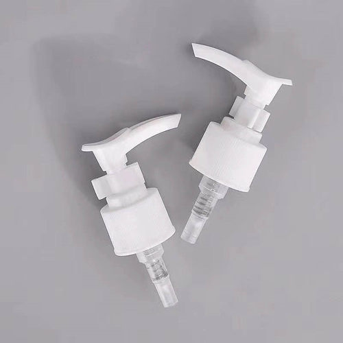 20/24/28/410乳液泵 按压条纹塑料PP泵头 夹子泵洗手液乳液泵白色
