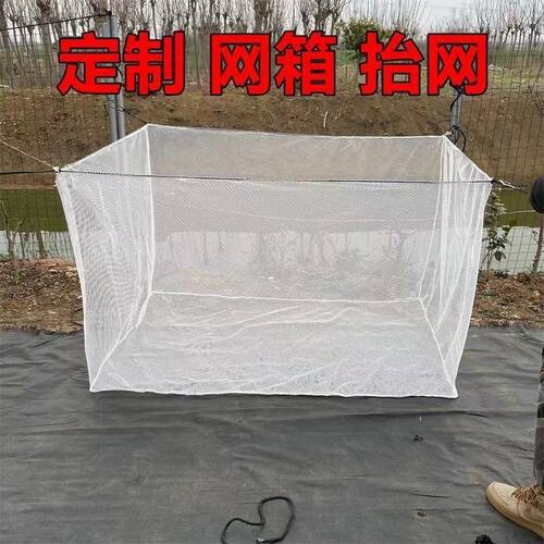 尼龙加厚无结不伤鱼苗育苗观赏鱼锦鲤水产养殖存放网箱柔软耐用