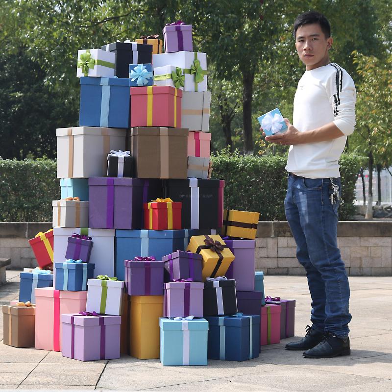 婚庆礼品盒硬盒节日店庆圣诞橱窗