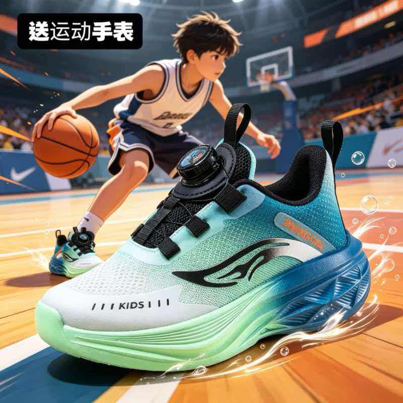 儿童运动鞋男童2026款春夏学生休闲跑步鞋篮球鞋网面透气男童单鞋