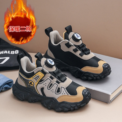 2025冬季男童皮面防水运动鞋