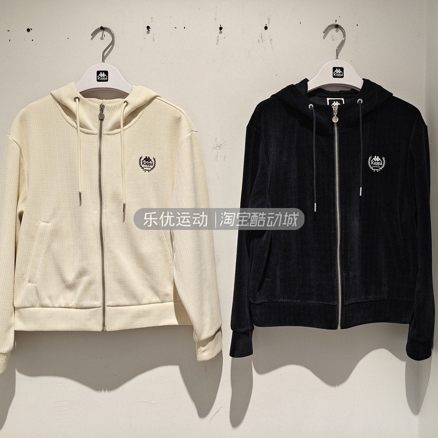 Kappa/卡帕26年冬季女士舒适潮牌户外城市开身帽衫外套K0G82MK33A