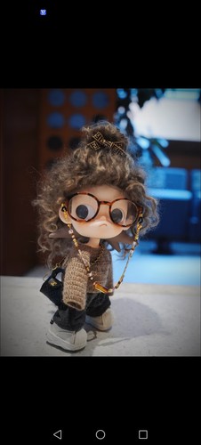 嘎子姐Blythe小布Zsiga头围茶棕色小卷毛假发