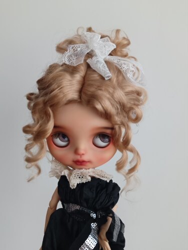 【Springdoll】大卷丸子头马海毛小布blythe，Qbaby假发