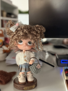 嘎子姐Blythe小布Zsiga头围亚麻金色冲天炮假发