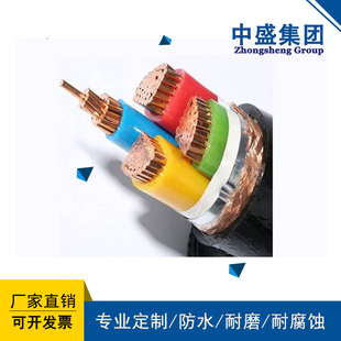 安徽天长市中盛铠装阻燃电力电缆 ZR-YJV22 3*50+1*25