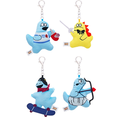 辣妹与恐龙可爱哔哔毛绒挂件