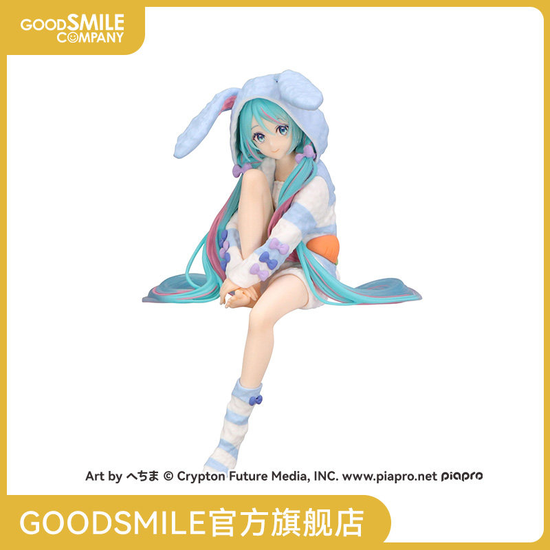 【GSC现货】初音未来  泡面压手办- 兔耳兜帽睡衣 蓝色 ver.-