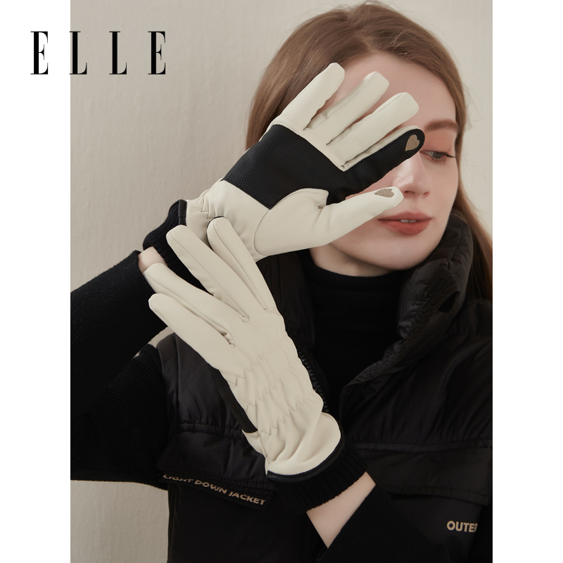 秋冬季防寒手套女皮质学生骑车