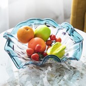 现代琉璃果盘水果盘干果盘玻璃果盘轻奢摆件收纳家居零食盘摆盘