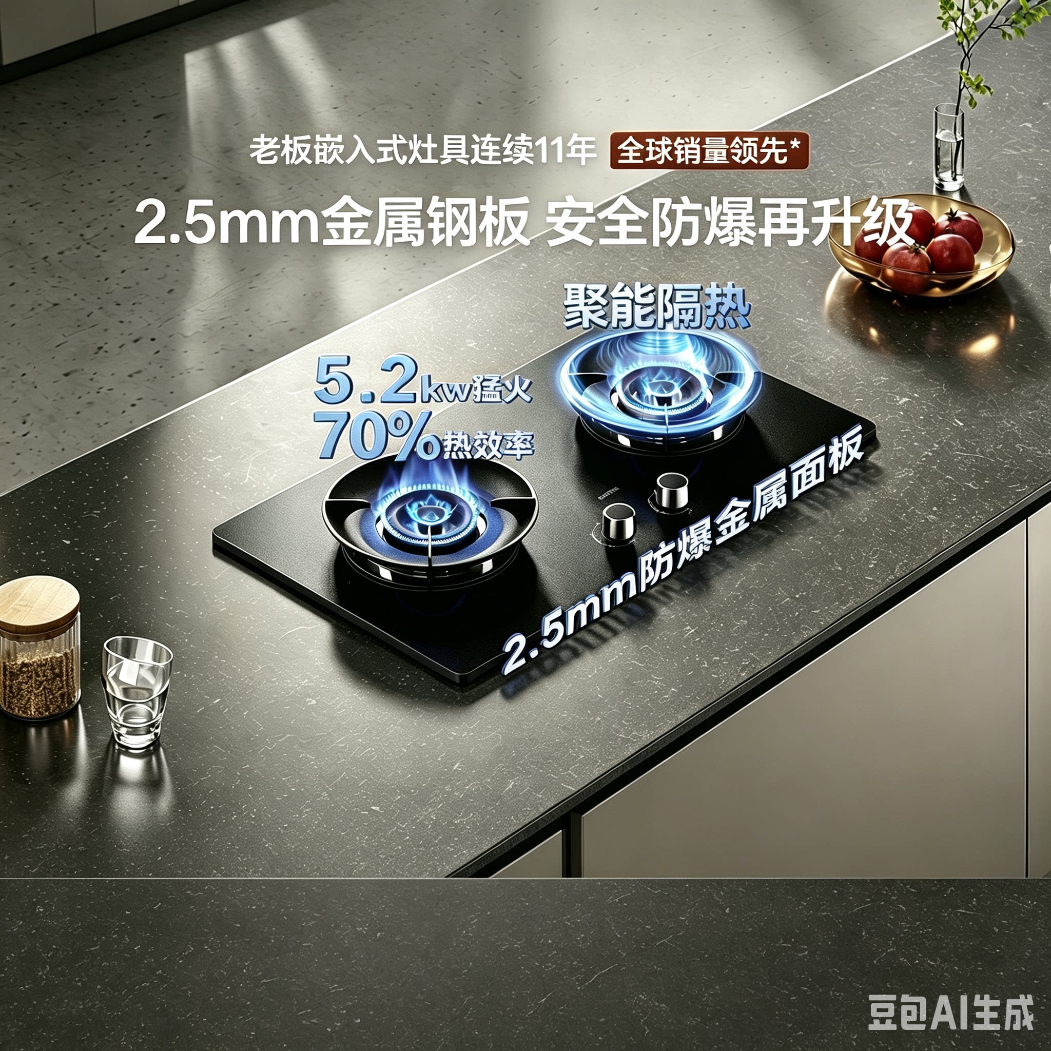 老板小坚果L5天燃气液化气猛火燃气灶
