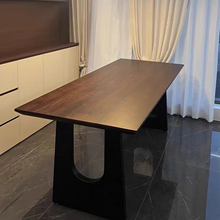 南美胡桃木客厅书桌长条学习办公桌开发厨房餐书桌茶桌实木大板桌