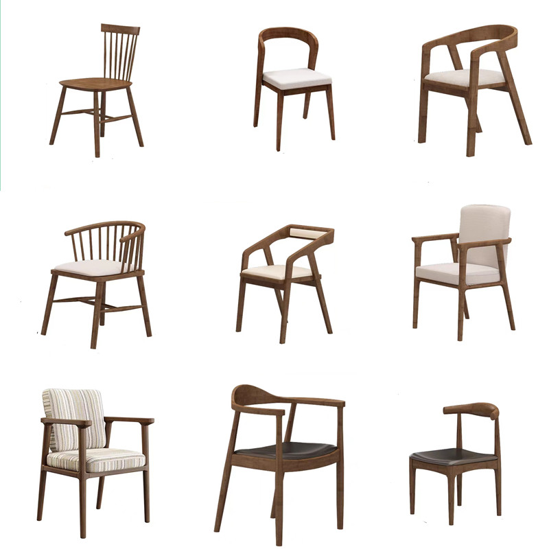 实木餐桌椅家用现代简约靠背座椅