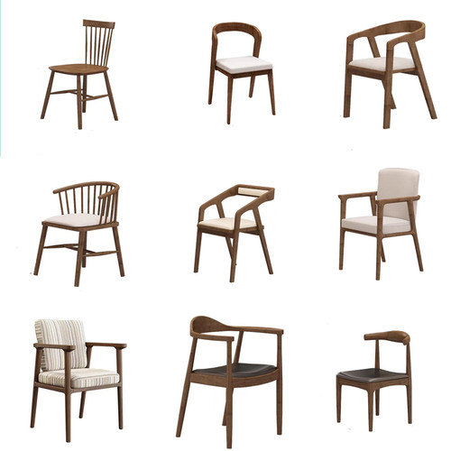 实木餐桌椅家用现代简约靠背座椅