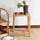 新中式 榆木茶几 迷你小方几客厅实木简约小茶台原木简易小桌创意
