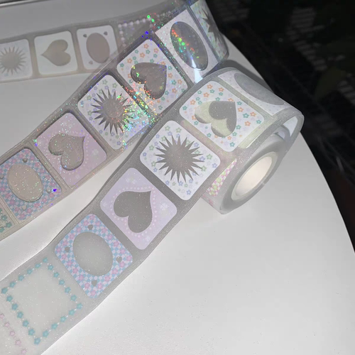 soii手帐分装|Nemosissy 贴纸卷《画框》模切贴纸卷闪砂流沙星闪