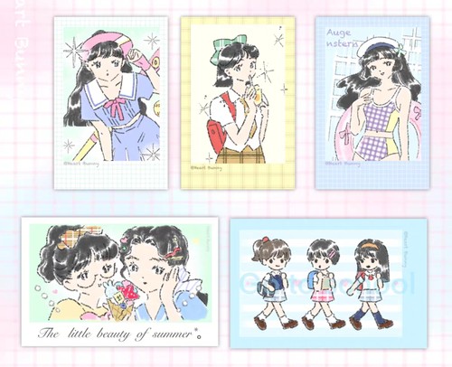 soii手帐分装|heartbunny 5款拍立得卡片《夏日制服》