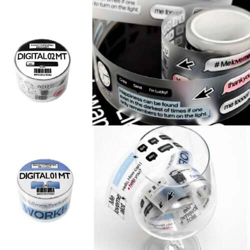 soii手帐分装|韩国dupobject 2款贴纸卷Digital Kisscut