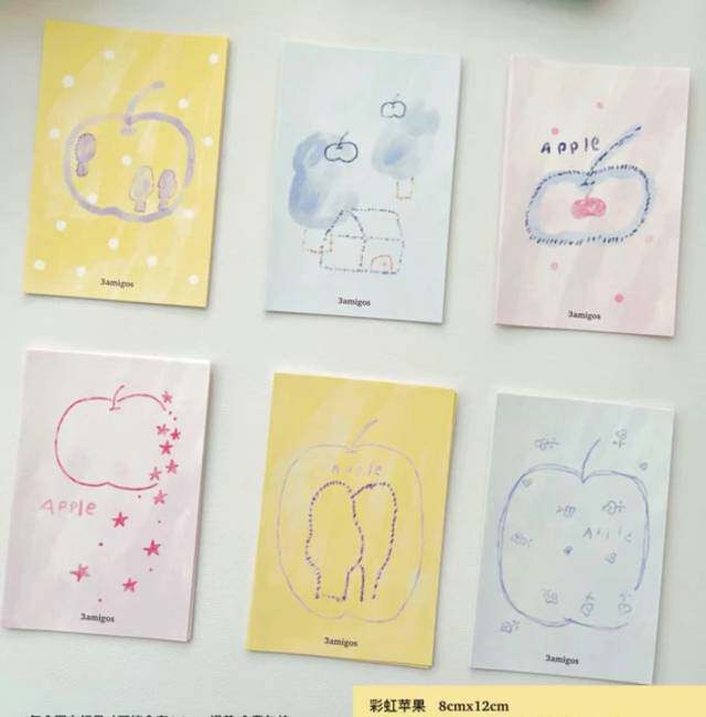 soii手帐分装|3amigo 6款便签 《彩虹苹果》