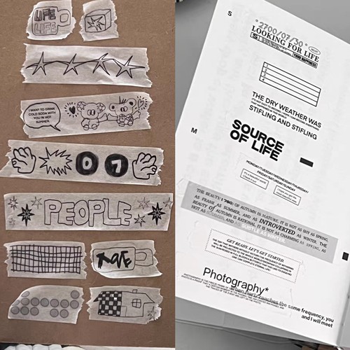 soii手帐分装|sevenmint 2款手绘胶带《people+6%》