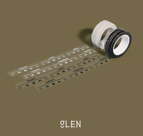 soii手帐分装|韩国glen pet胶带《music》白色款