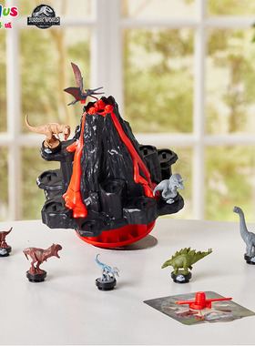 玩具反斗城美泰侏罗纪世界危险火山玩具霸王龙游戏玩具生日礼物