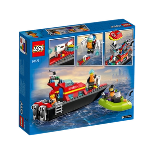 LEGO乐高城市组60373消防救援艇儿童拼装积木官方玩具礼物