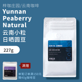 梓咖庄园新鲜烘焙云南小圆豆日晒处理云南小粒咖啡手冲咖啡豆227g