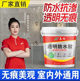 辰桐透明防水胶卫生间免砸砖补漏材料屋顶外墙裂缝专用防水涂料