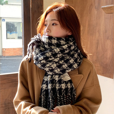冬天软糯围巾女美拉德色