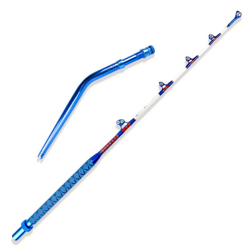 2026厂家现货深海船钓竿超硬碳素拖钓竿弯把玻璃钢南油金枪鱼海竿