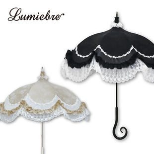 日本Lumiebre蕾丝花边遮阳伞防晒伞长柄cosplay玫瑰童话直发 包邮