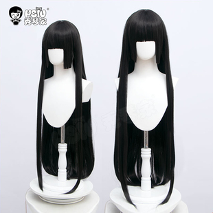 【秀琴家_阎魔爱cos假发】地狱少女 cos假毛包邮万用黑长直公主切