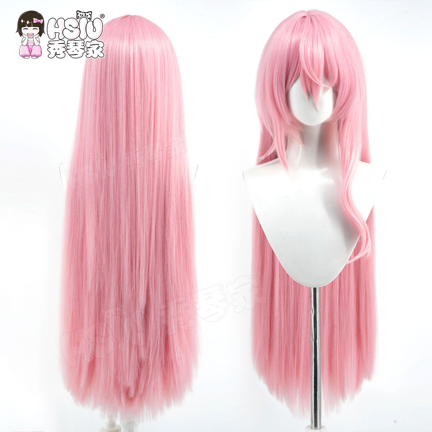 秀琴家 胜利女神NIKKE妮姬 薇尔维特cos假发 粉色混蓬长发