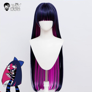 史朵巾cos假发 史朵金 Stocking 吊带袜天使cosplay 分层渐变色