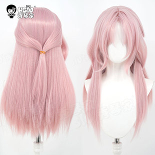 秀琴家 拉克丝cos假发 英雄 2025至臻灵魂莲华 联盟 浅粉色分体