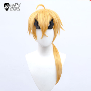 秀琴家 神里家臣 托马cos假发 原 假毛 神 黄色反翘马尾发饰配饰