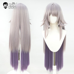 秀琴家 崩坏星穹铁道 大黑塔cos假发sp 棕紫色分层紫 中分混蓬