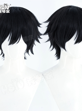 秀琴家 第五人格OPH战队电竞佣兵cos假发 奈布黑色加蓬反翘短发