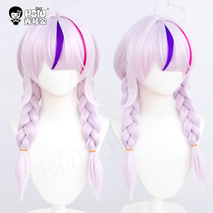 秀琴家 彩虹社 Maria Marionette cos假发 虚拟偶像麻花辫粉假毛